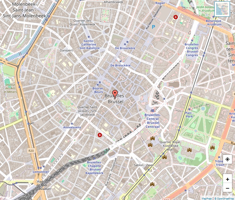 Carte de Bruxelles-Ville
