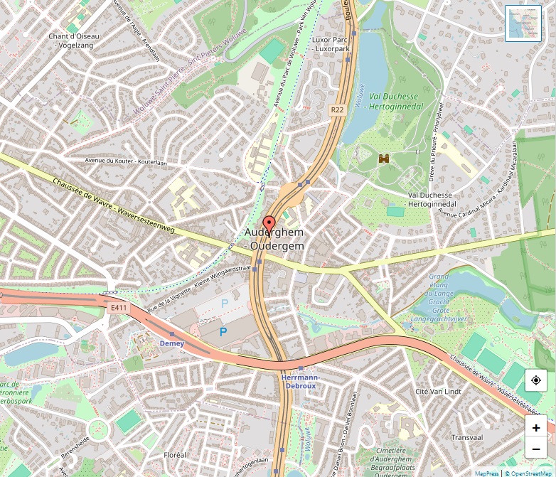 Carte d&rsquo;Auderghem