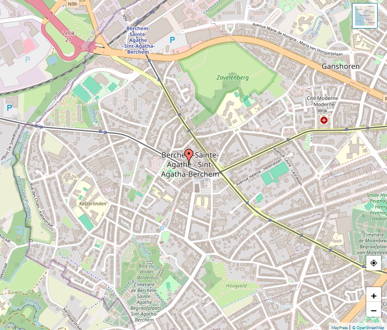 Carte de Berchem-Sainte-Agathe