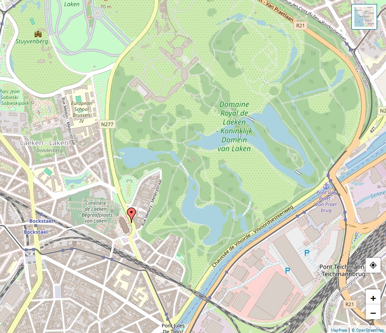 Carte des Serres Royales de Laeken