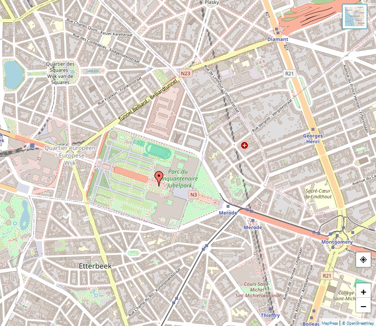 Carte du Parc du Cinquantenaire