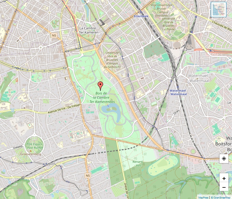 Carte du Bois de la Cambre